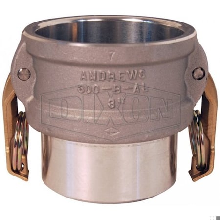 Dixon Cam and Groove Coupler, 2 in Nominal, Butt Weld x SCH 40 Pipe End Style, Aluminum, Domestic 200DWBPSTAL